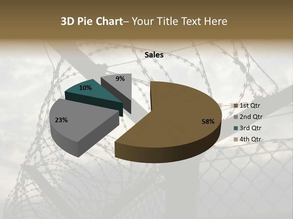 Barrier Differential Fence PowerPoint Template
