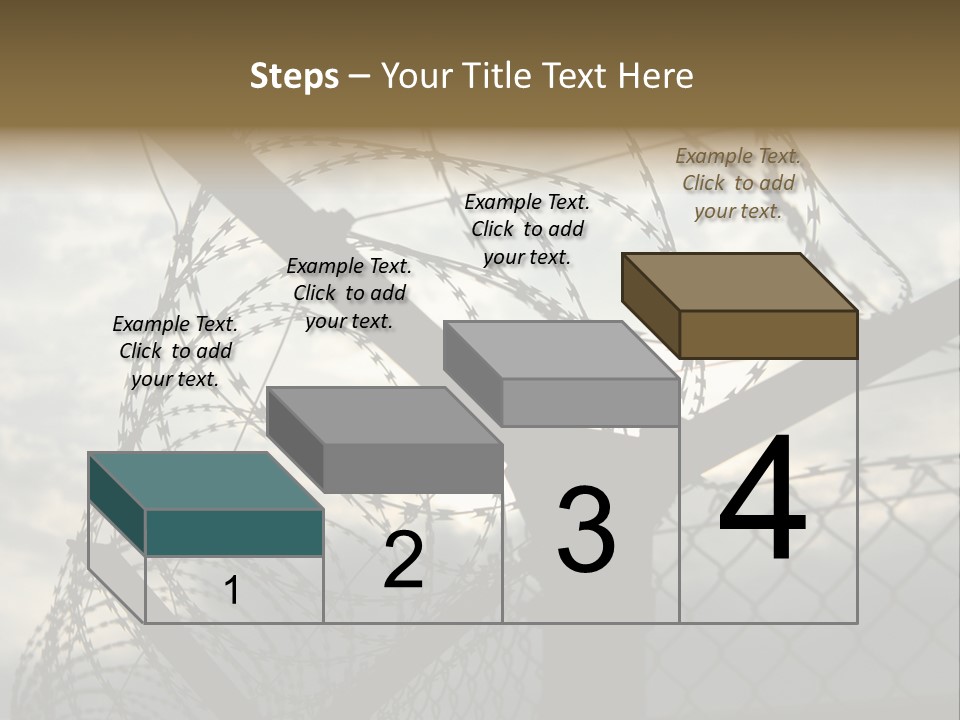 Barrier Differential Fence PowerPoint Template