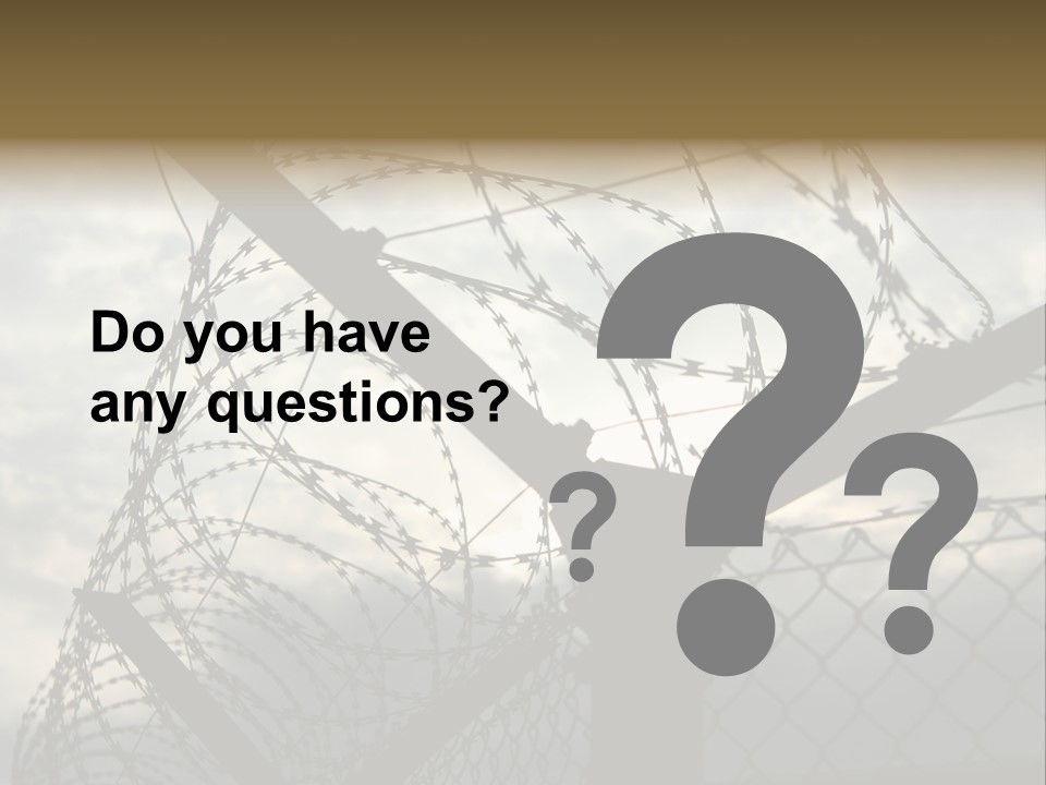 Barrier Differential Fence PowerPoint Template