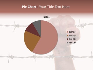 A Hand Holding A Barbed Wire Powerpoint Presentation PowerPoint Template