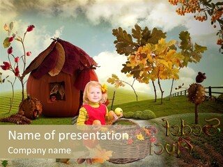 Acorn Meadow October PowerPoint Template