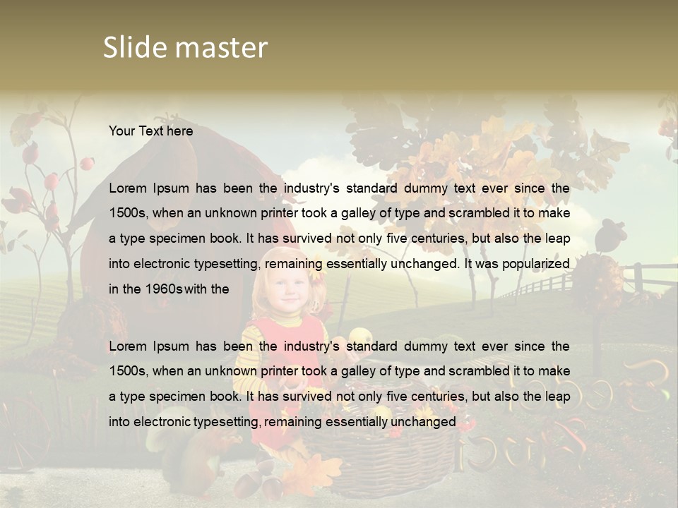 Acorn Meadow October PowerPoint Template