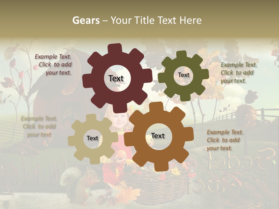 Acorn Meadow October PowerPoint Template