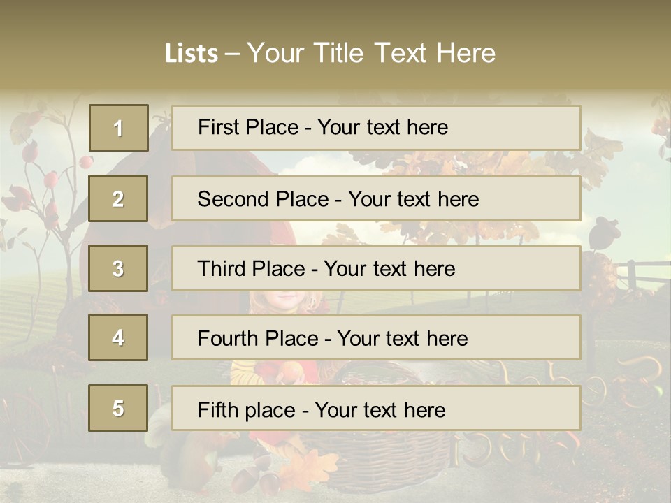 Acorn Meadow October PowerPoint Template