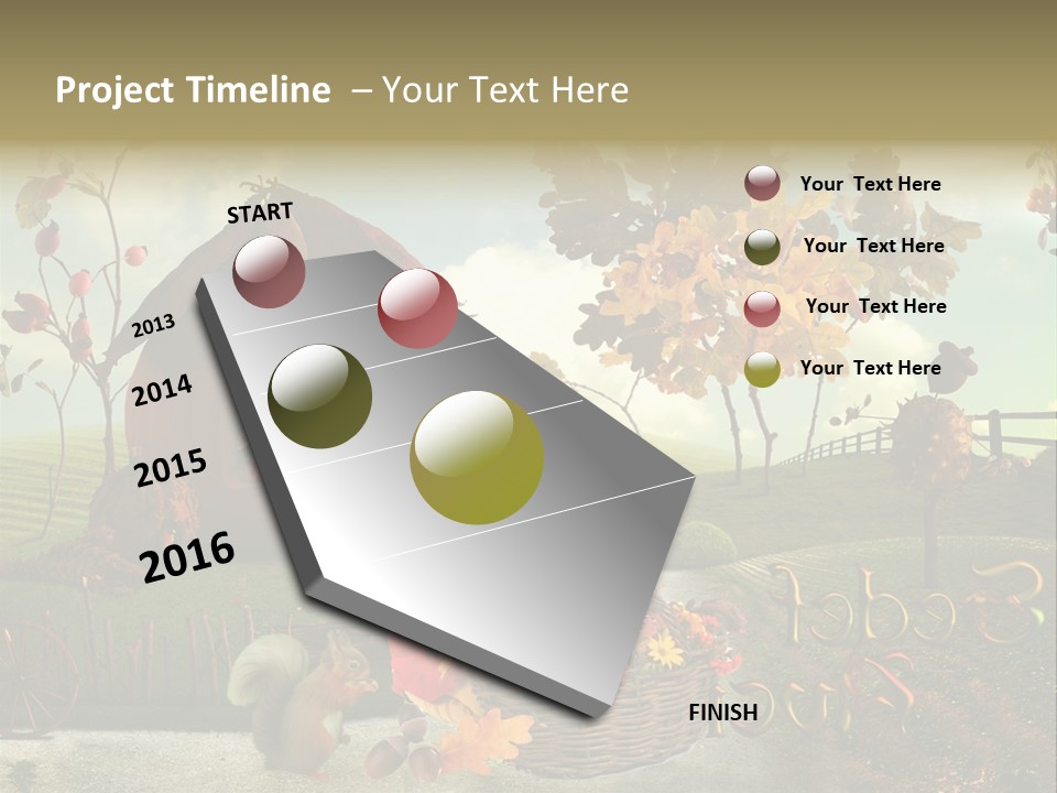 Acorn Meadow October PowerPoint Template
