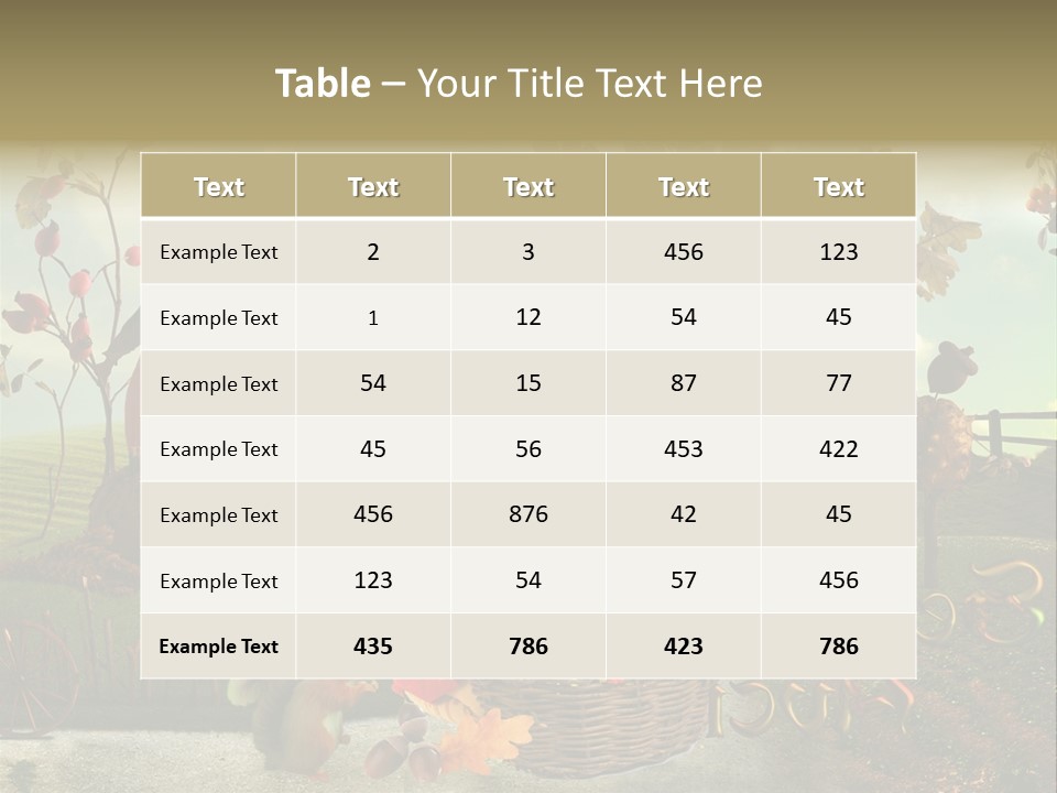 Acorn Meadow October PowerPoint Template
