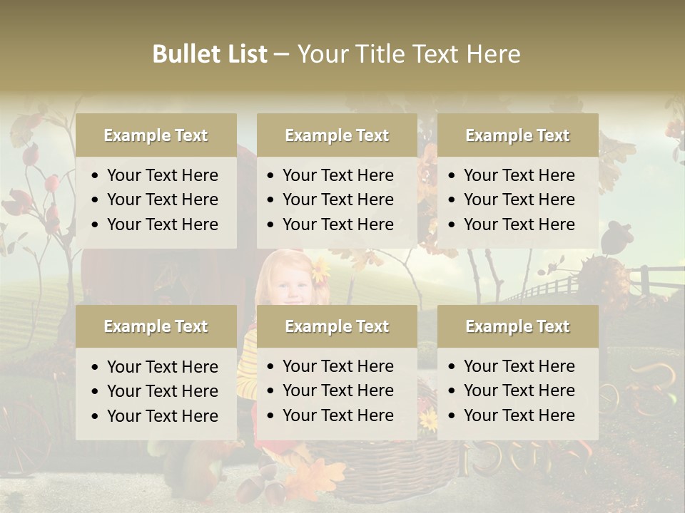 Acorn Meadow October PowerPoint Template