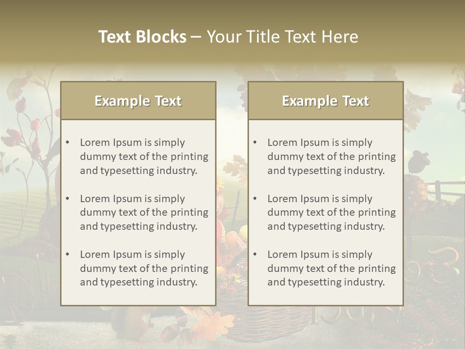 Acorn Meadow October PowerPoint Template