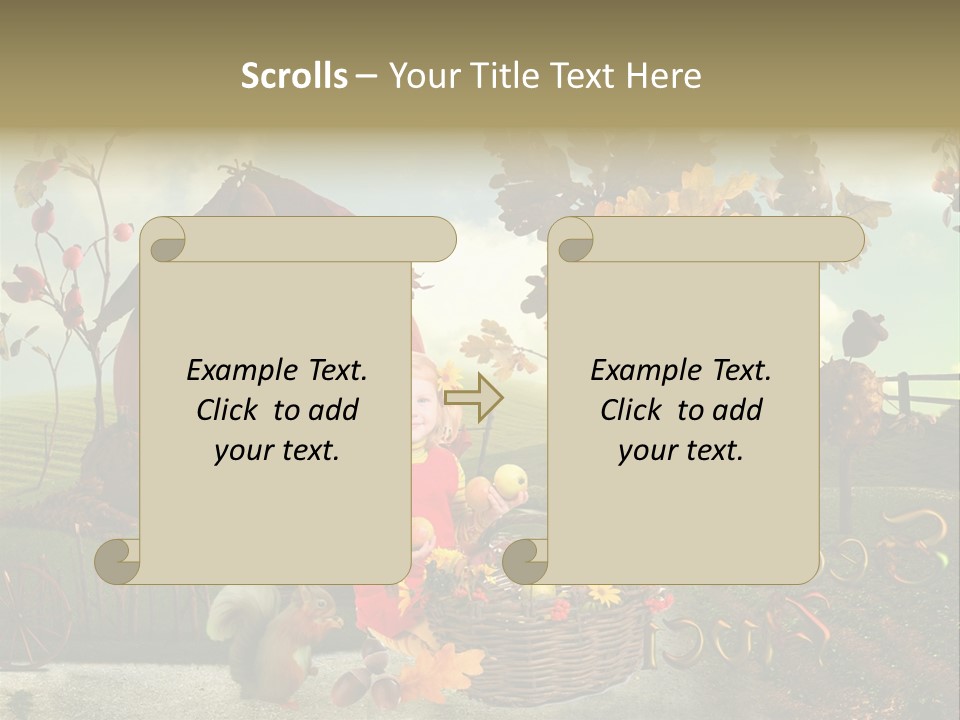 Acorn Meadow October PowerPoint Template