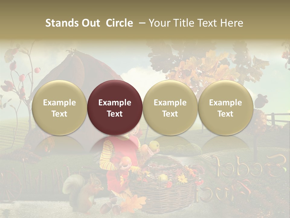 Acorn Meadow October PowerPoint Template