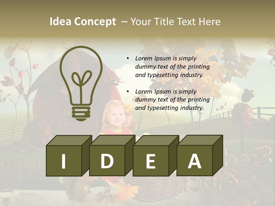 Acorn Meadow October PowerPoint Template