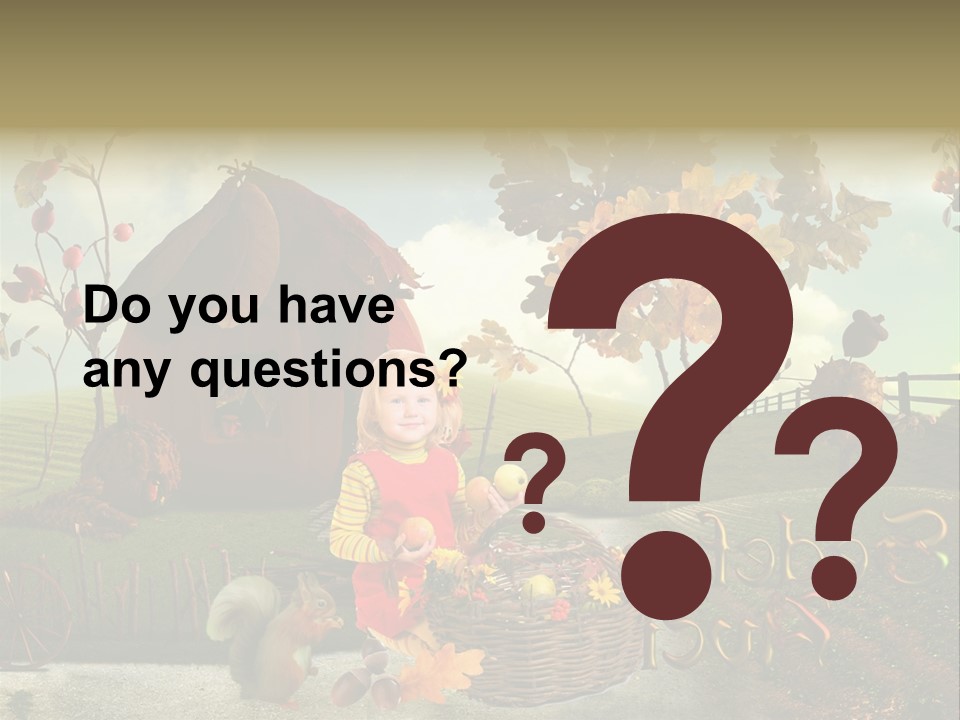 Acorn Meadow October PowerPoint Template