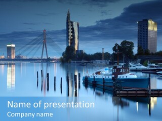 Bridge Pier Landmark PowerPoint Template