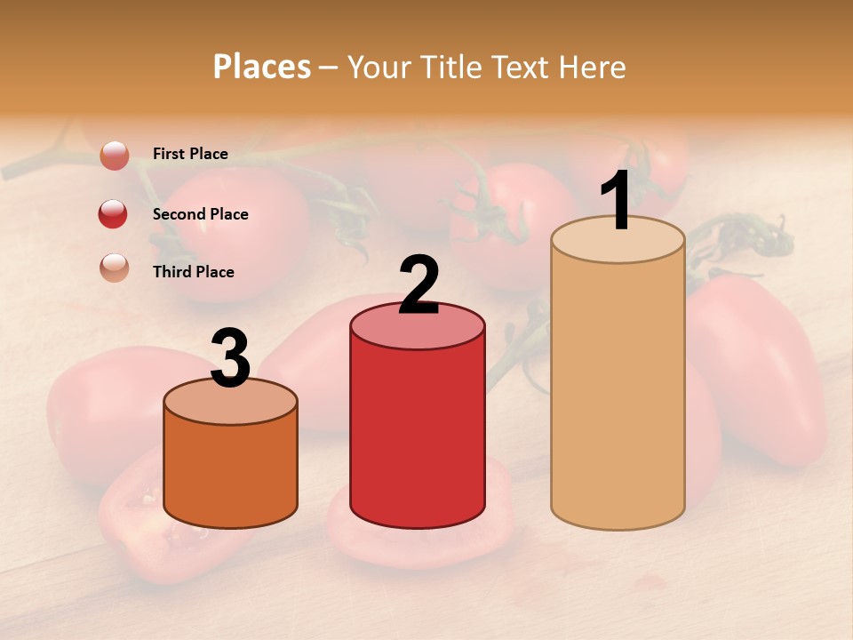 A Bunch Of Tomatoes On A Cutting Board PowerPoint Template