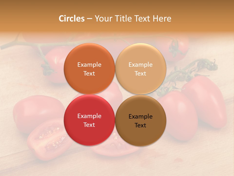 A Bunch Of Tomatoes On A Cutting Board PowerPoint Template