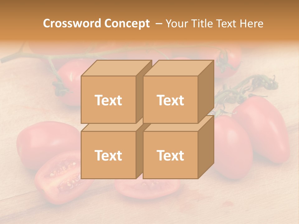 A Bunch Of Tomatoes On A Cutting Board PowerPoint Template