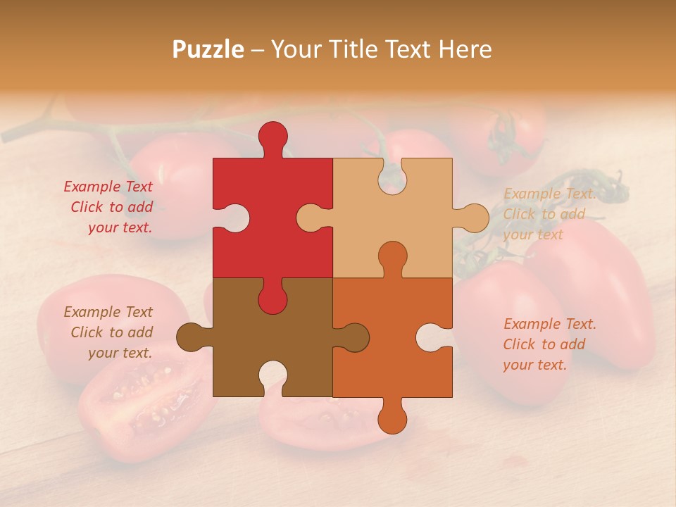 A Bunch Of Tomatoes On A Cutting Board PowerPoint Template