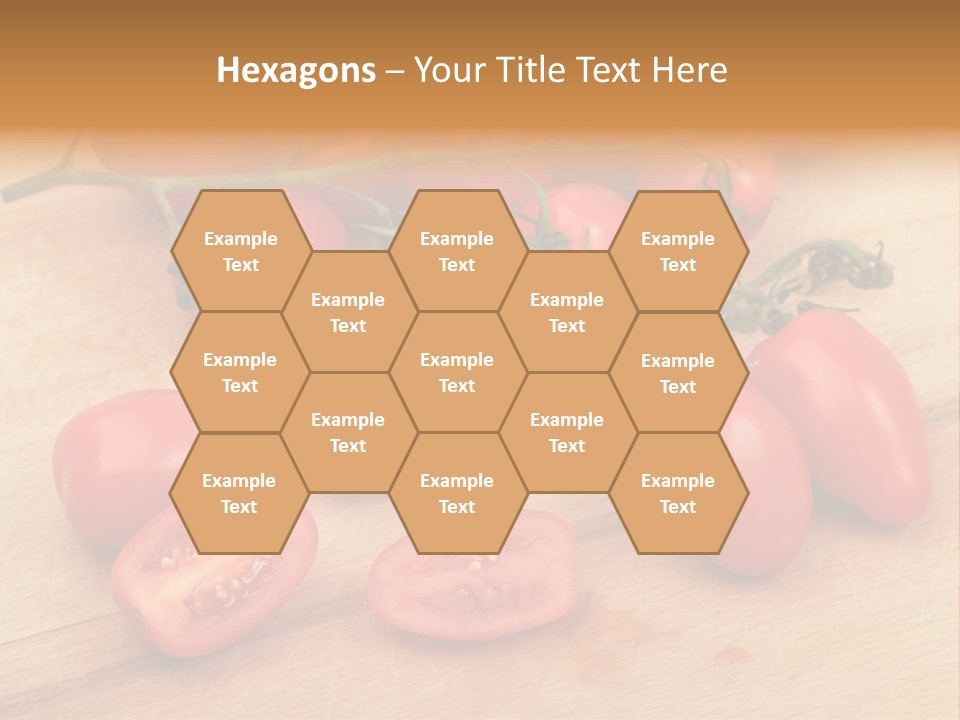 A Bunch Of Tomatoes On A Cutting Board PowerPoint Template
