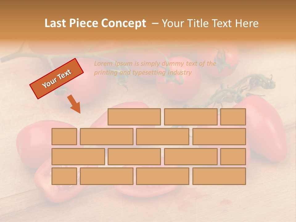 A Bunch Of Tomatoes On A Cutting Board PowerPoint Template