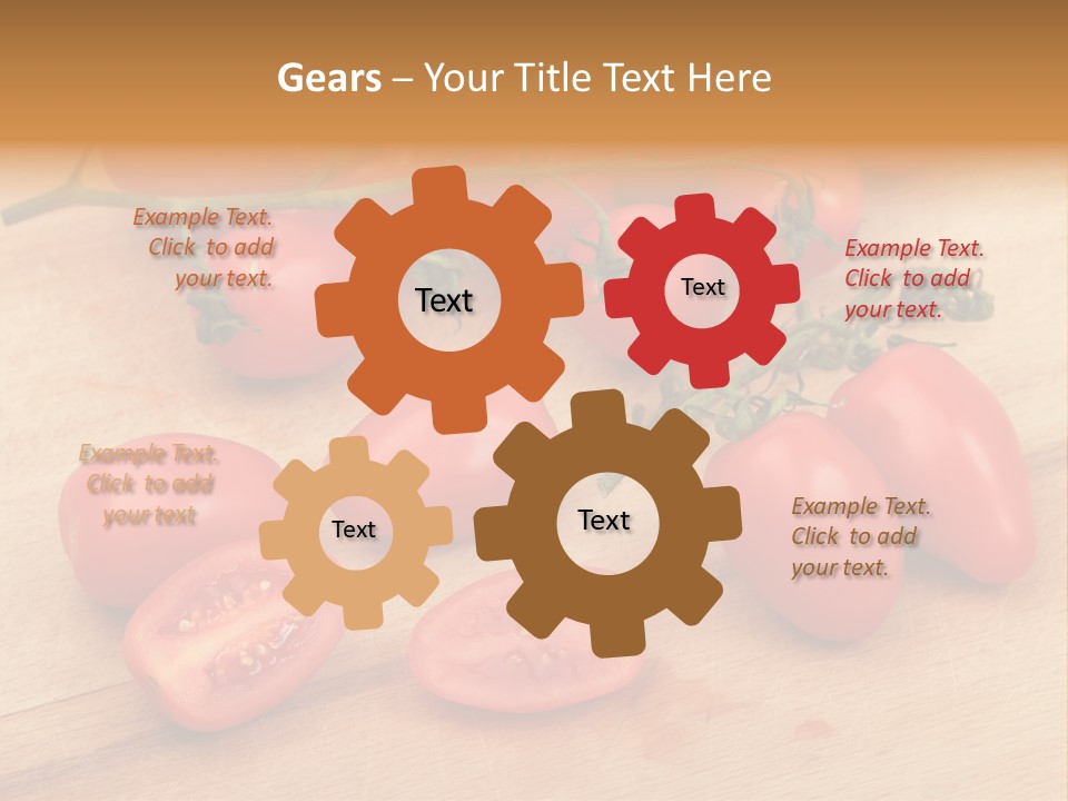 A Bunch Of Tomatoes On A Cutting Board PowerPoint Template