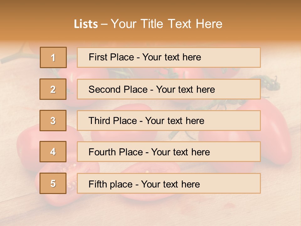 A Bunch Of Tomatoes On A Cutting Board PowerPoint Template