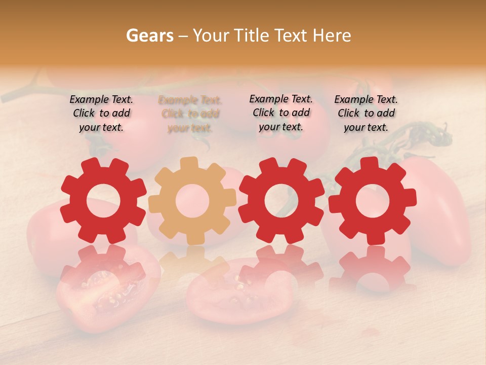 A Bunch Of Tomatoes On A Cutting Board PowerPoint Template