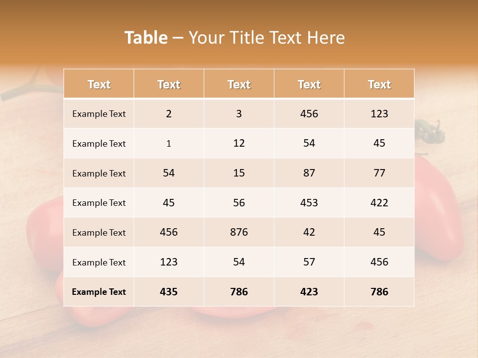 A Bunch Of Tomatoes On A Cutting Board PowerPoint Template