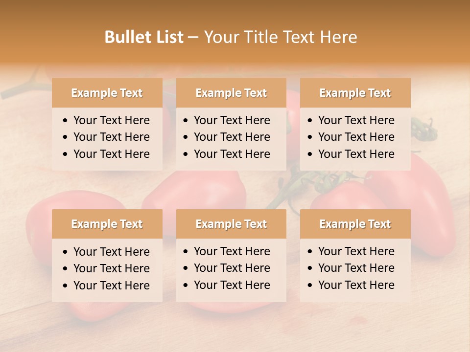 A Bunch Of Tomatoes On A Cutting Board PowerPoint Template