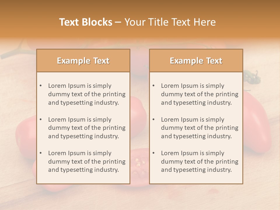 A Bunch Of Tomatoes On A Cutting Board PowerPoint Template