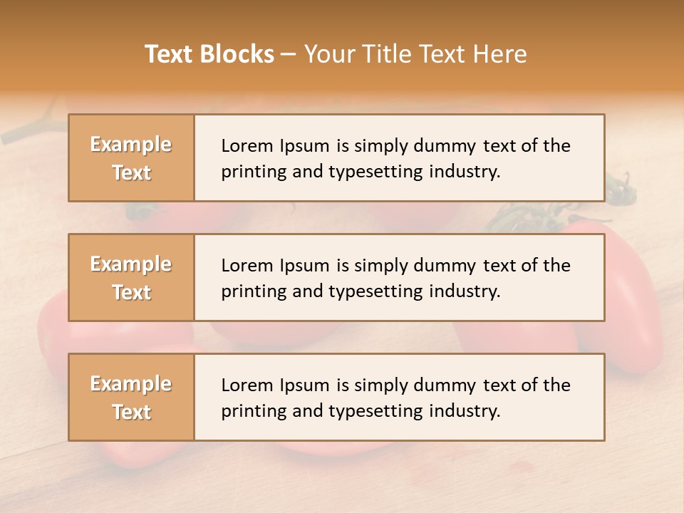A Bunch Of Tomatoes On A Cutting Board PowerPoint Template
