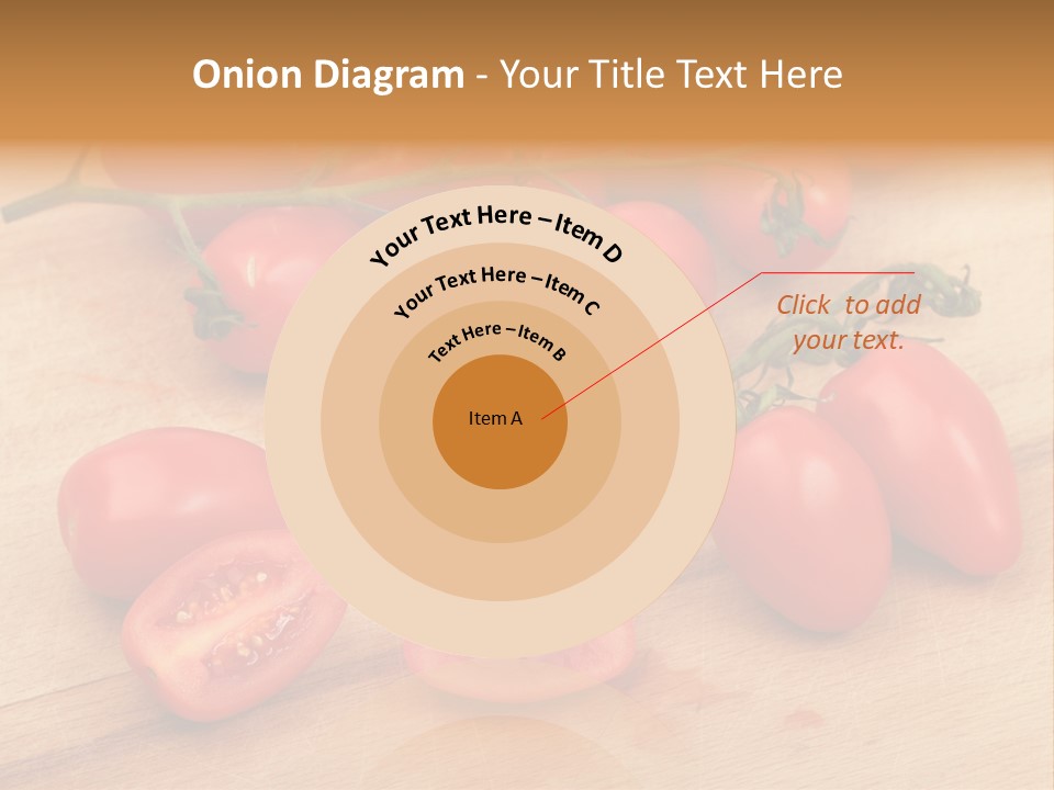A Bunch Of Tomatoes On A Cutting Board PowerPoint Template