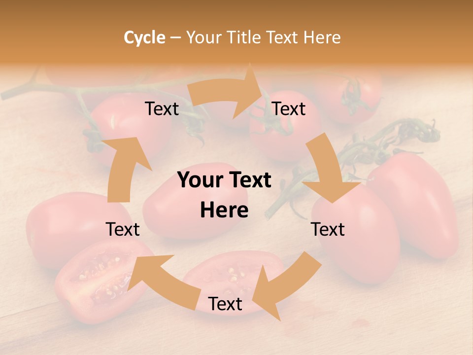 A Bunch Of Tomatoes On A Cutting Board PowerPoint Template