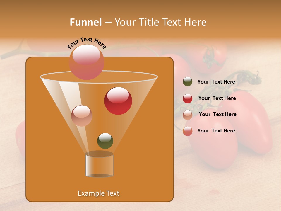 A Bunch Of Tomatoes On A Cutting Board PowerPoint Template