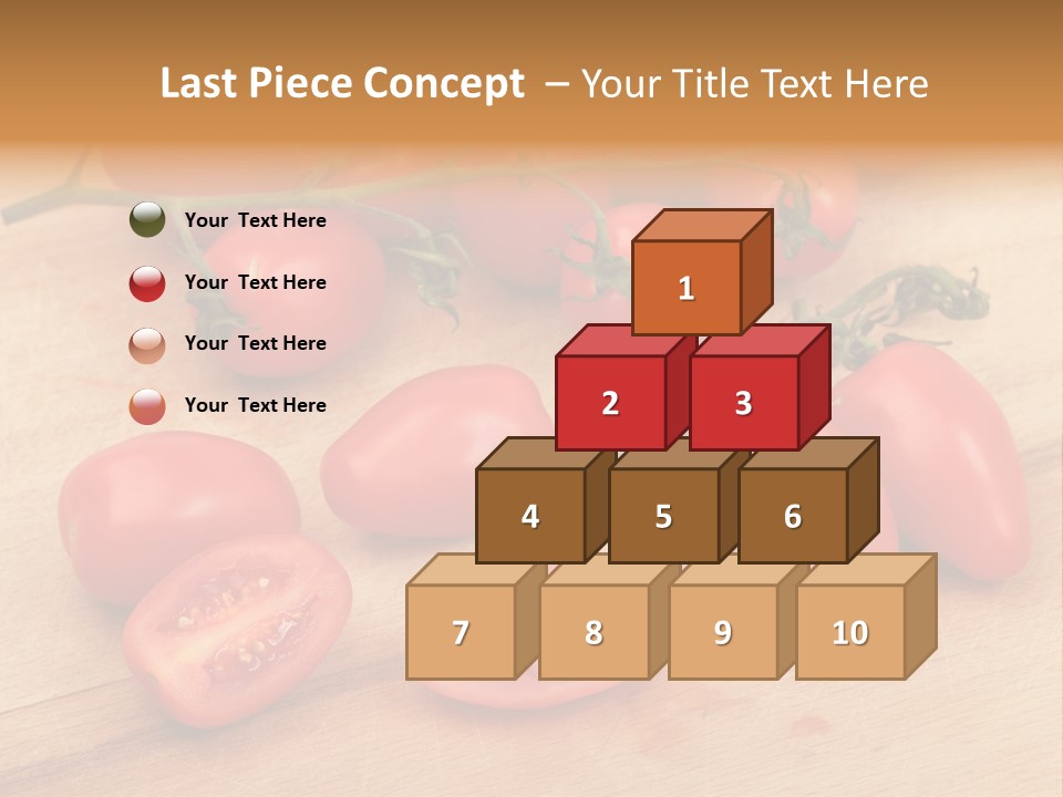 A Bunch Of Tomatoes On A Cutting Board PowerPoint Template