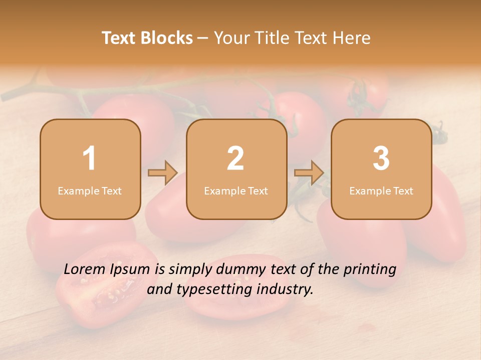 A Bunch Of Tomatoes On A Cutting Board PowerPoint Template