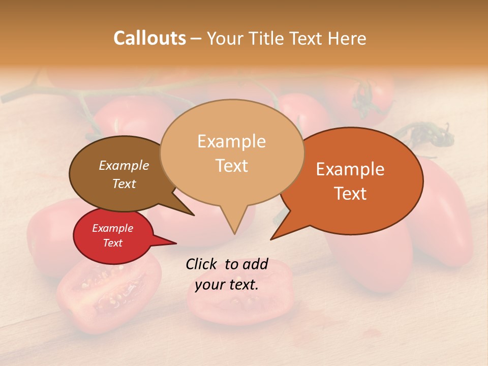 A Bunch Of Tomatoes On A Cutting Board PowerPoint Template
