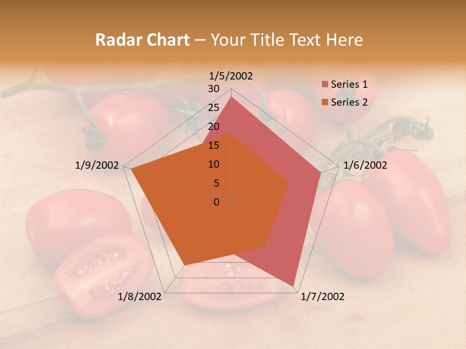 A Bunch Of Tomatoes On A Cutting Board PowerPoint Template