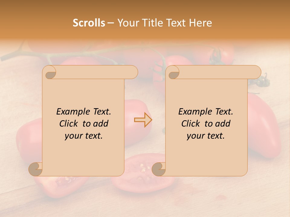 A Bunch Of Tomatoes On A Cutting Board PowerPoint Template