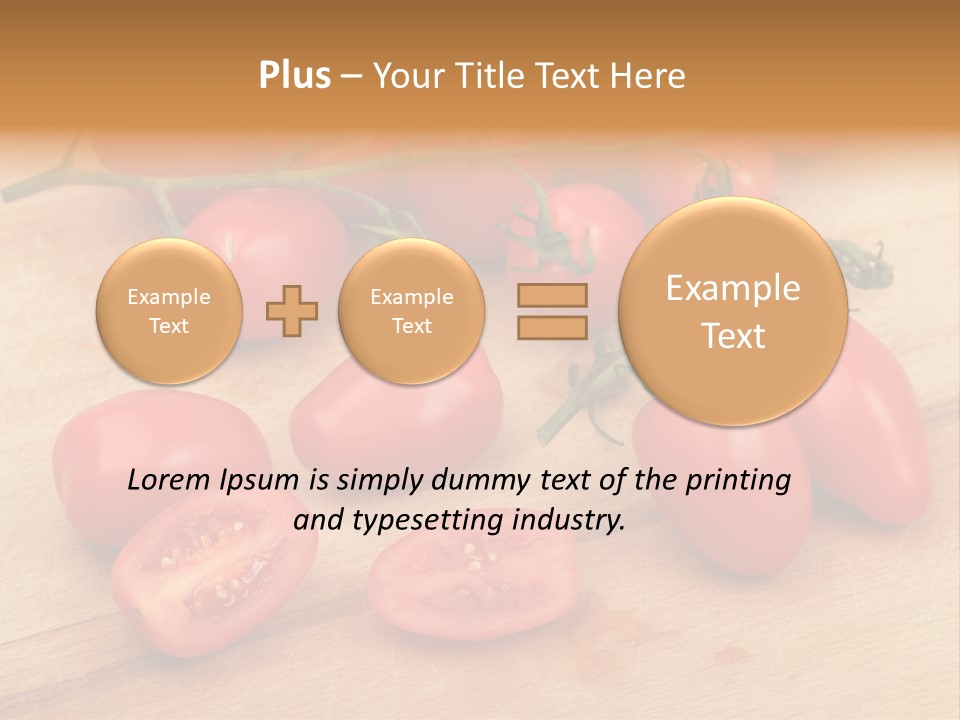 A Bunch Of Tomatoes On A Cutting Board PowerPoint Template