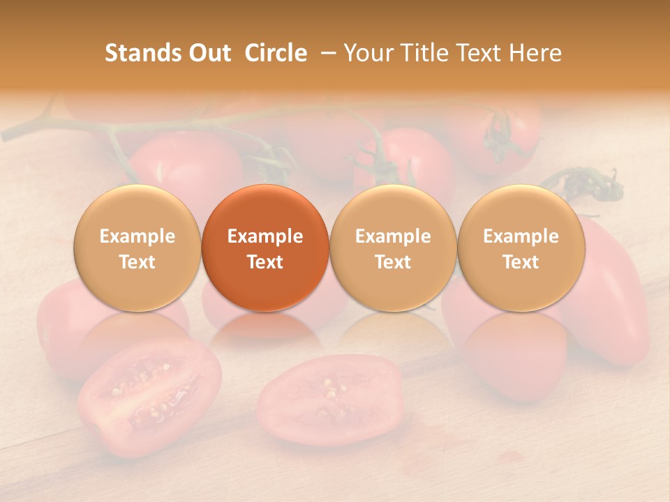 A Bunch Of Tomatoes On A Cutting Board PowerPoint Template
