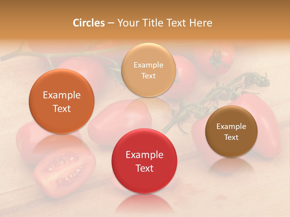 A Bunch Of Tomatoes On A Cutting Board PowerPoint Template