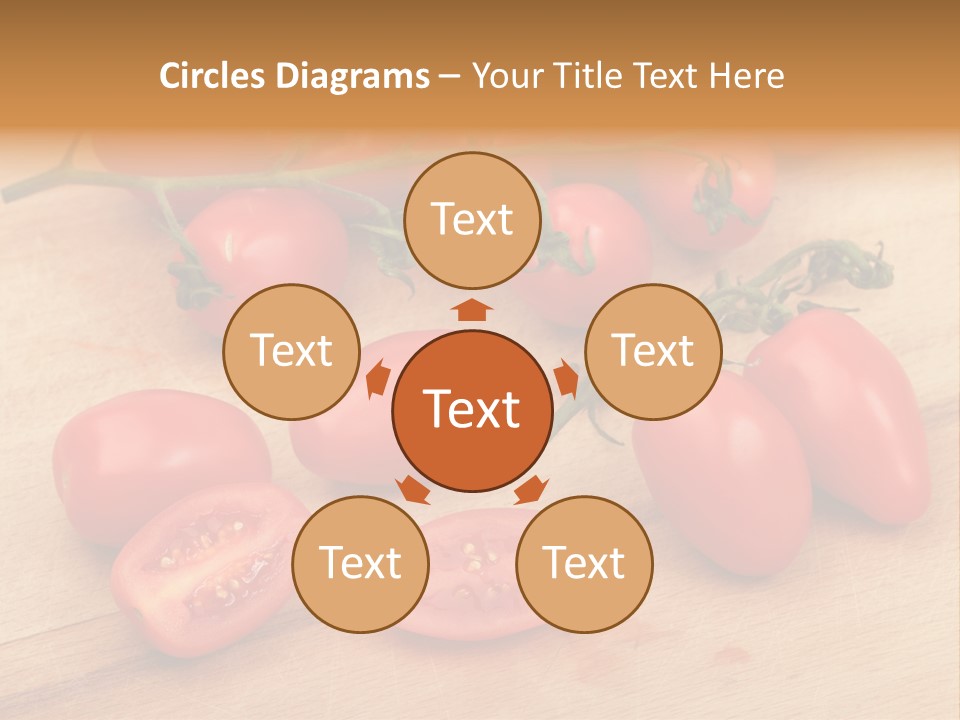 A Bunch Of Tomatoes On A Cutting Board PowerPoint Template