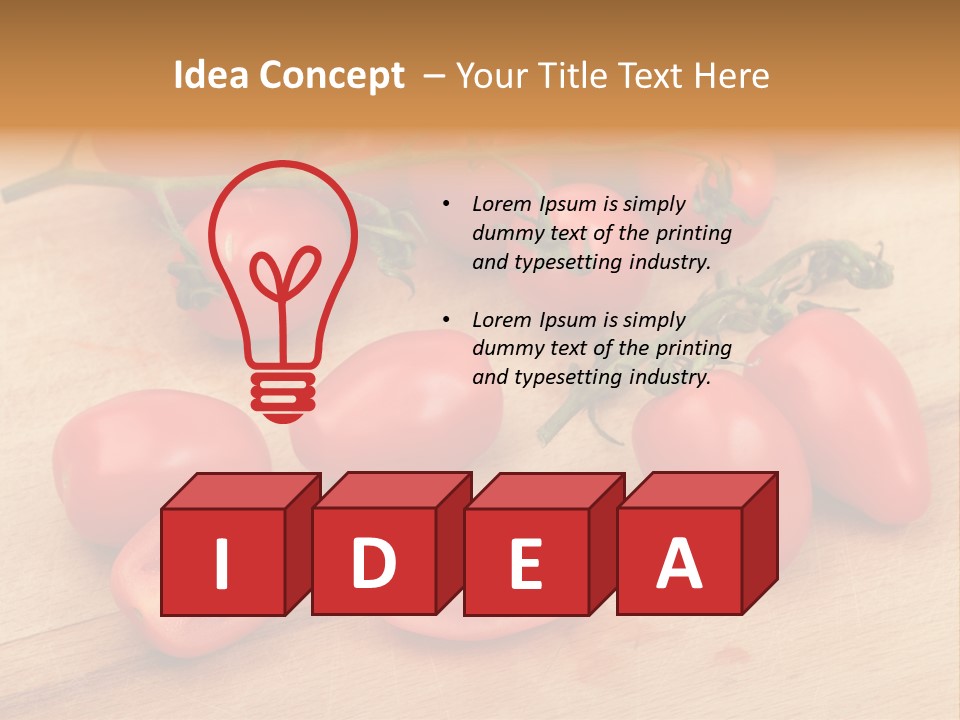 A Bunch Of Tomatoes On A Cutting Board PowerPoint Template