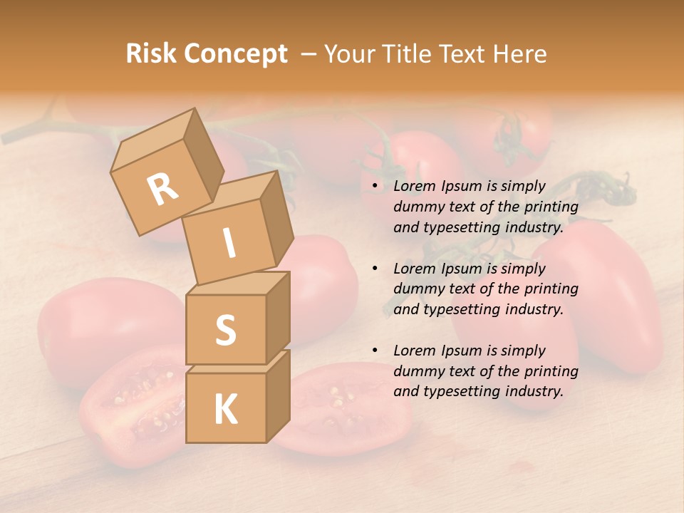 A Bunch Of Tomatoes On A Cutting Board PowerPoint Template