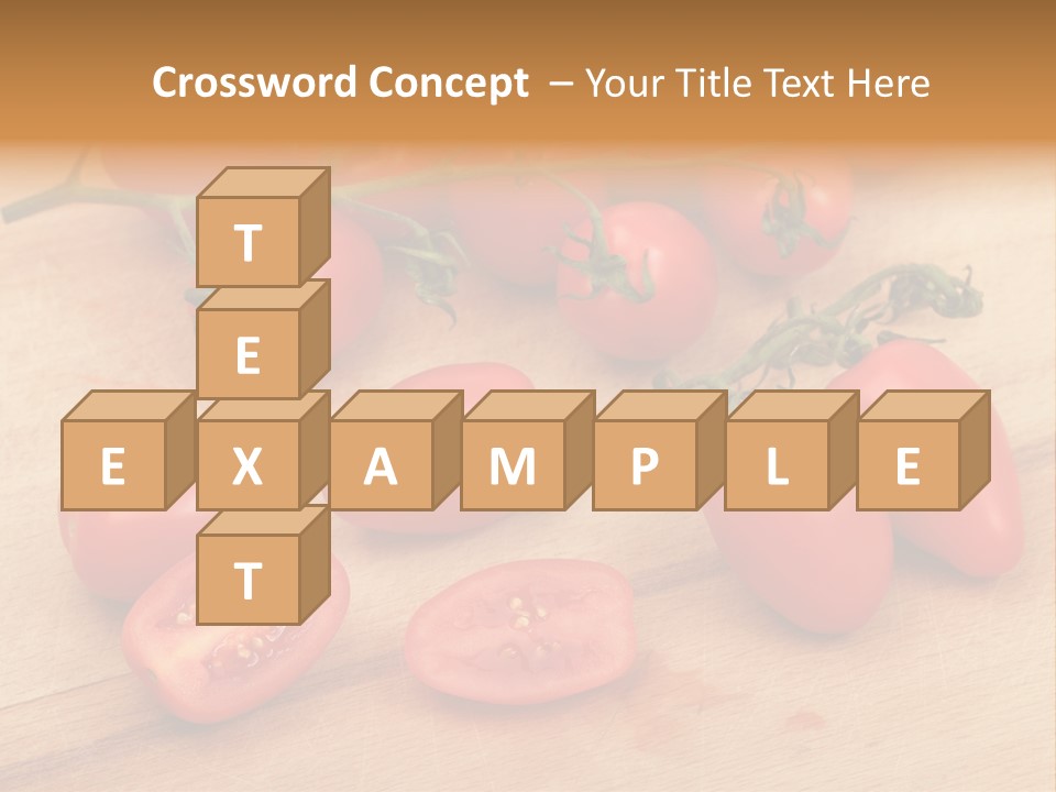 A Bunch Of Tomatoes On A Cutting Board PowerPoint Template