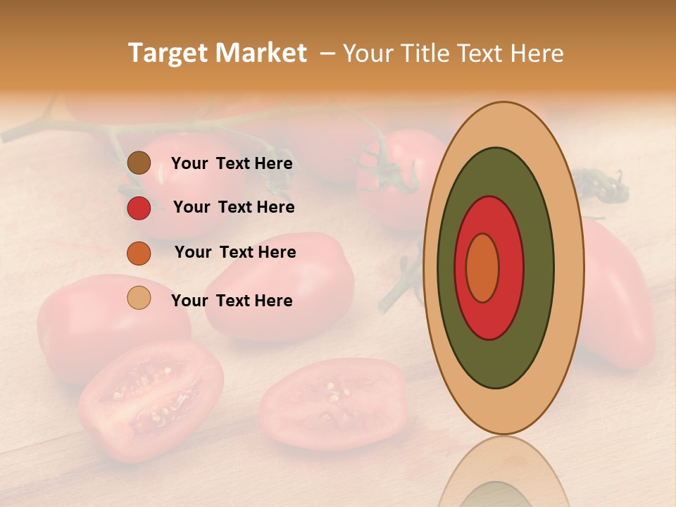 A Bunch Of Tomatoes On A Cutting Board PowerPoint Template