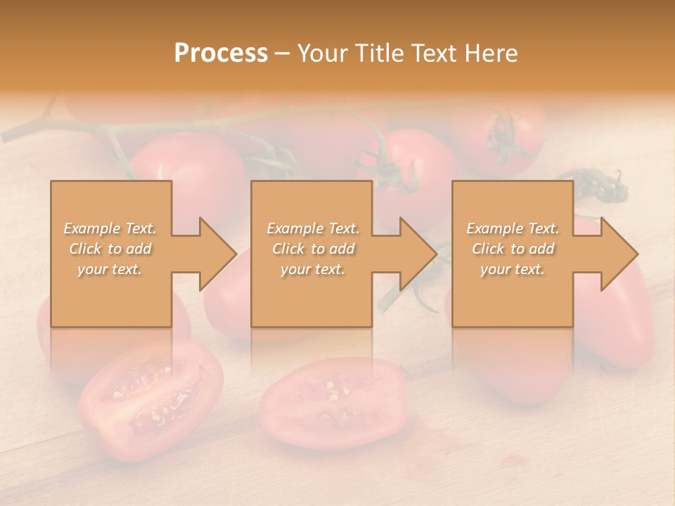 A Bunch Of Tomatoes On A Cutting Board PowerPoint Template
