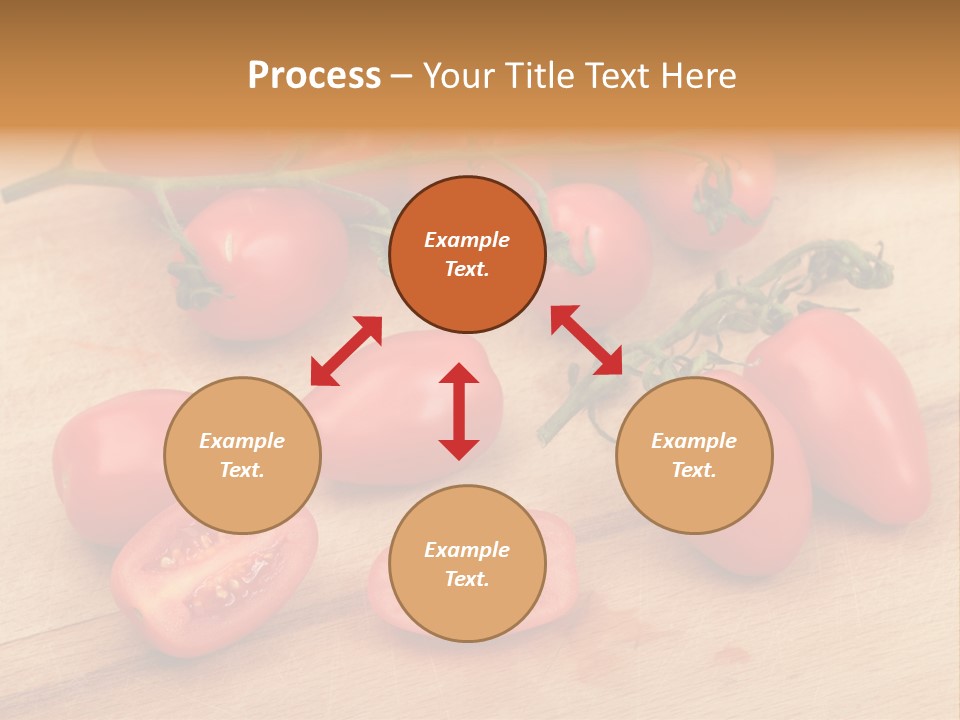 A Bunch Of Tomatoes On A Cutting Board PowerPoint Template