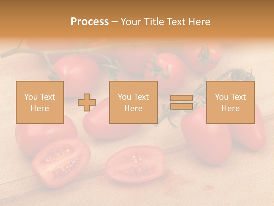 A Bunch Of Tomatoes On A Cutting Board PowerPoint Template