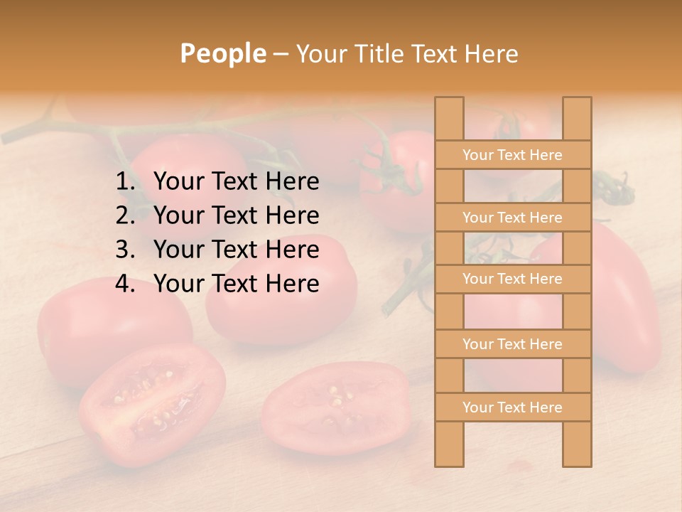 A Bunch Of Tomatoes On A Cutting Board PowerPoint Template